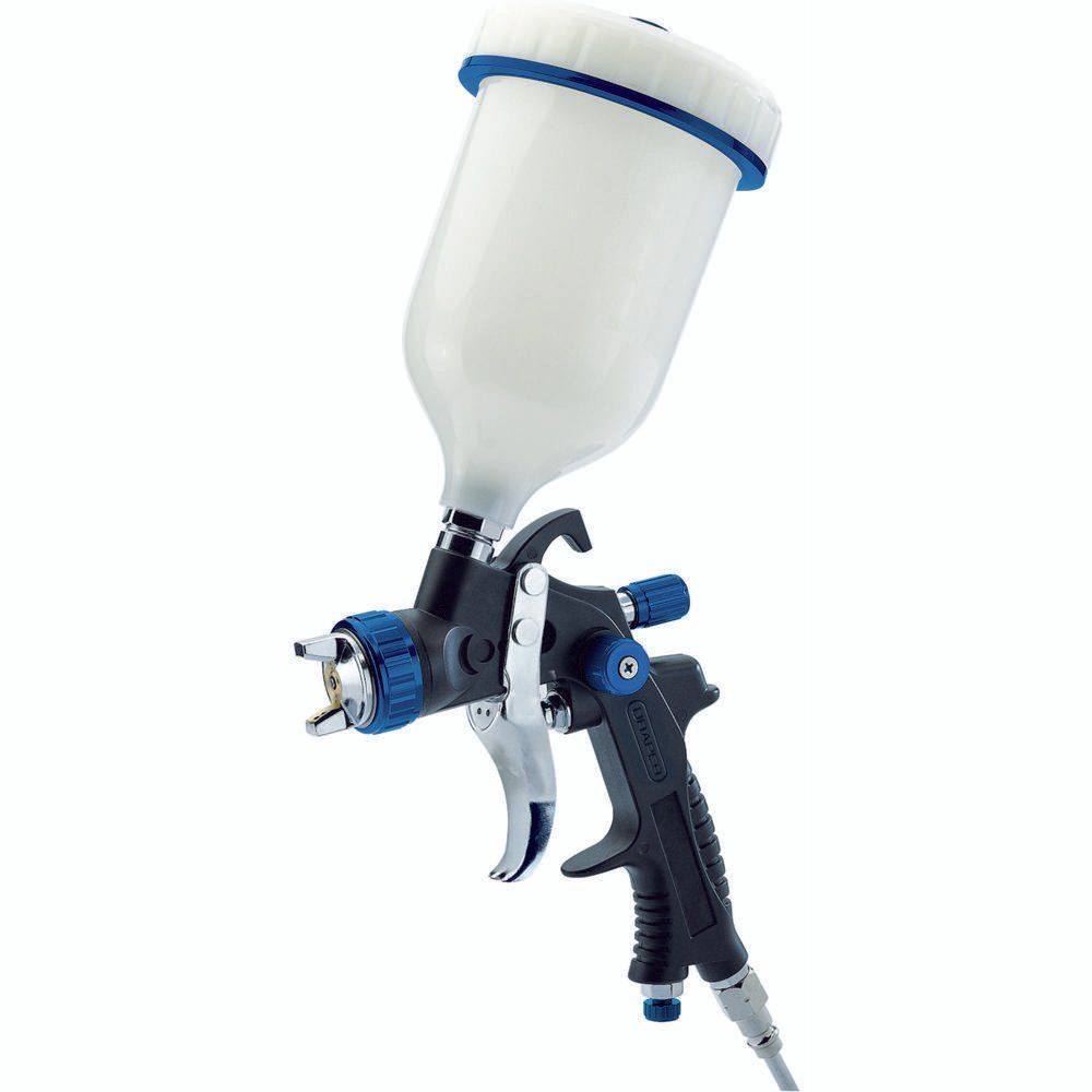 Draper 09707 Hvlp Air Spray Gun With Composite Body And Gravity Fed Hopper 600Ml each - Image 1