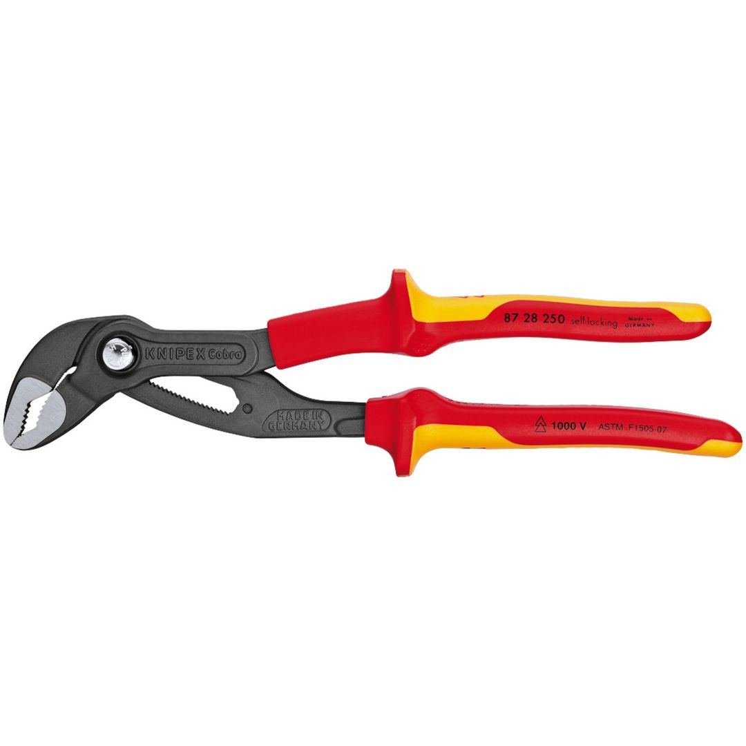 Knipex 10644 Cobra® 87 28 250Uksbe Vde Fully Insulated Waterpump Pliers 250Mm each - Image 1