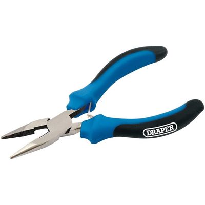 Draper 12538 Soft Grip Long Nose Mini Pliers 125Mm each