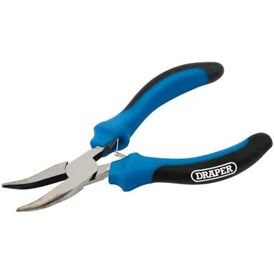 Draper 12540 Soft Grip Bent Nose Mini Pliers 125Mm each