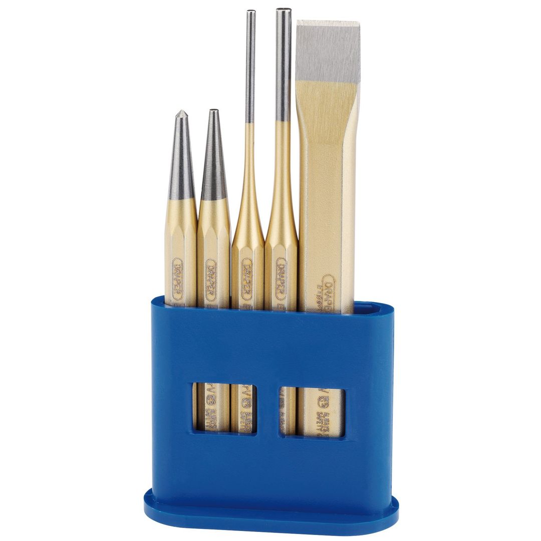 Draper Expert 13042 Chisel And Punch Set (5 Piece) per set - Image 1