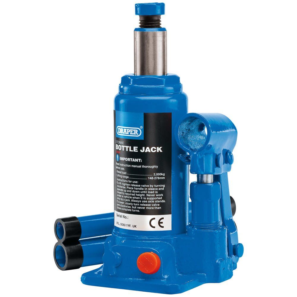 Draper 13064 Hydraulic Bottle Jack 2 Tonne each - Image 1