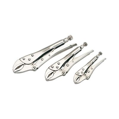 Draper 14040 Curved Jaw Self Grip Pliers Set (3 Piece) per set