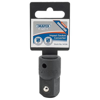Draper Expert 14106 Impact Socket Converter 1/2in(F) X 3/4in(M) each
