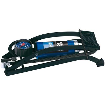 Draper 14172 Single Cylinder Foot Pump With Pressure Gauge each