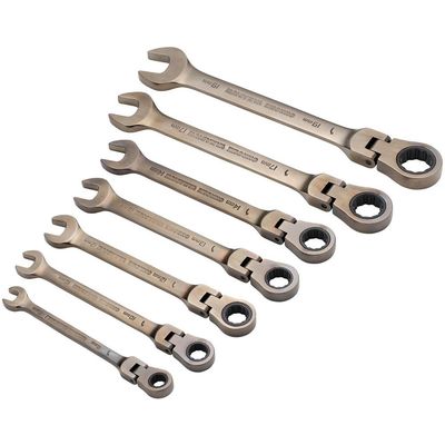Draper 15087 Flexible Head Ratcheting Metric Combination Spanner Set (7 Piece) per set 7
