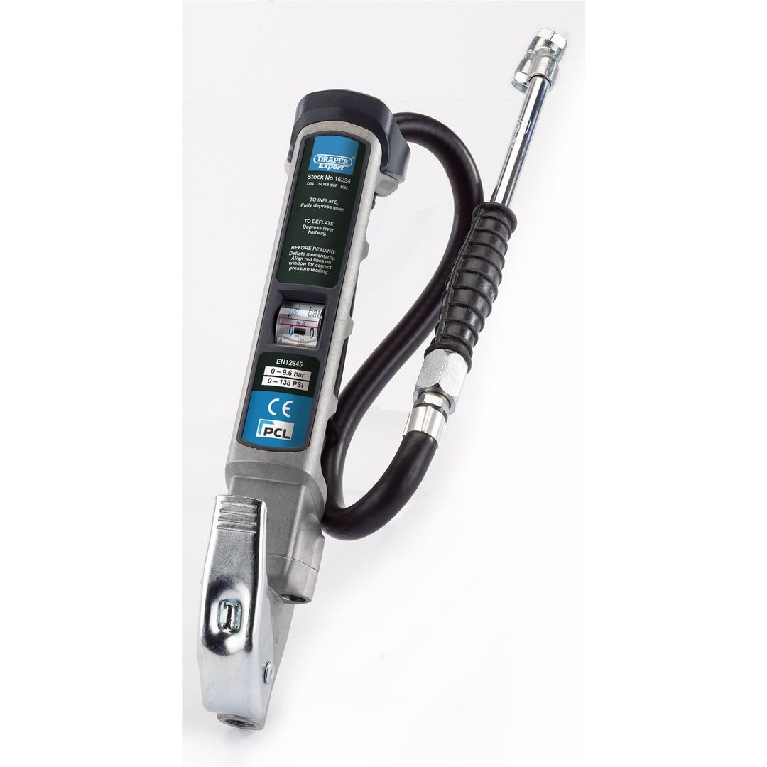 Draper Expert 16234 Hi-Flo Air Line Inflator With Twin Open Ended Connector each - Image 1