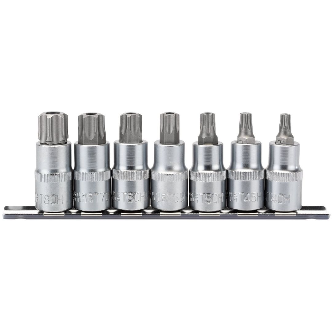 Draper Expert 16334 Draper Tx-Star® Security Socket Bit Set 1/2in Sq. Dr. 55Mm (7 Piece) per set - Image 1