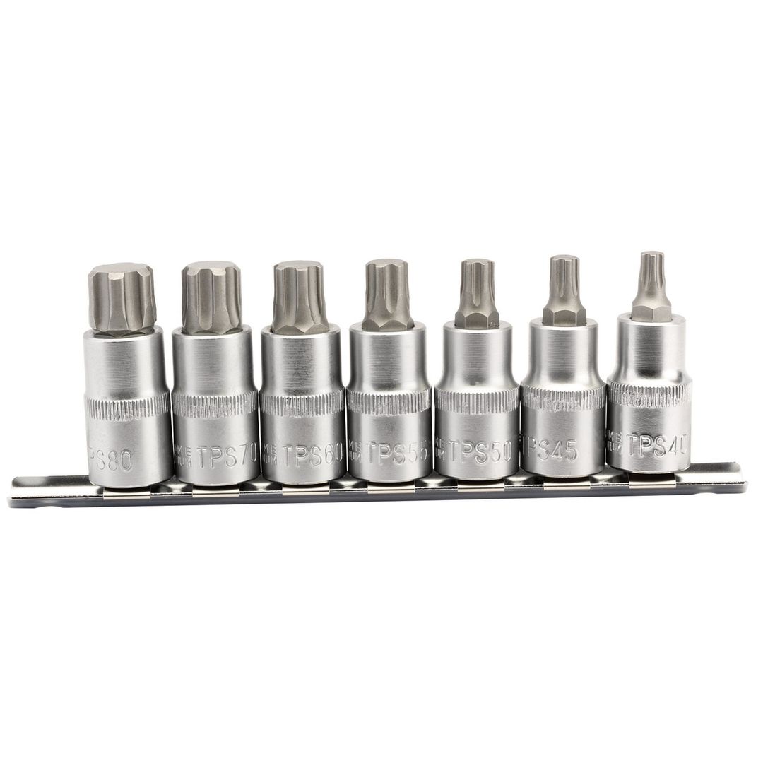 Draper Expert 16341 Draper Tx-Star® Plus Socket Bit Set 1/2in Sq. Dr. 55Mm (7 Piece) per set - Image 1