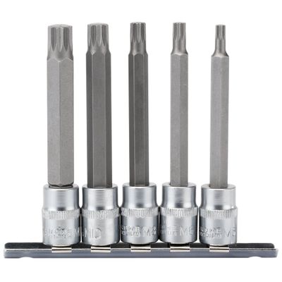 Draper Expert 16349 Spline Socket Bit Set 3/8in Sq. Dr. (5 Piece) per set