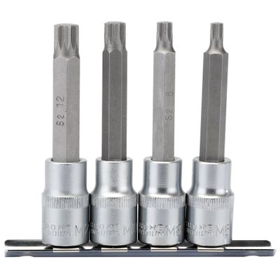Draper Expert 16350 Spline Socket Bit Set 1/2in Sq. Dr. (4 Piece) per set