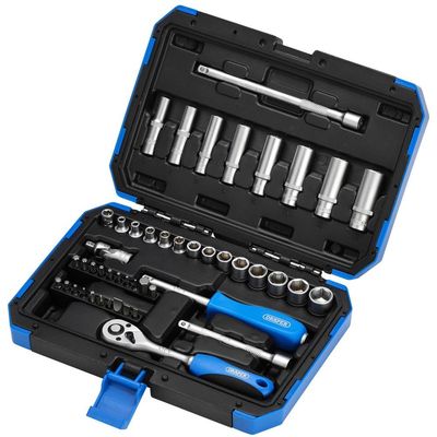 Draper 16355 Metric Socket Set 1/4in Sq. Dr. (47 Piece) per set