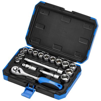 Draper 16359 Metric Socket Set 3/8in Sq. Dr. (18 Piece) per set