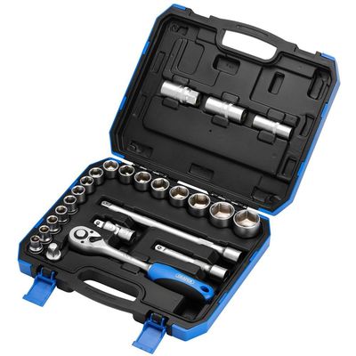 Draper 16362 Metric Socket Set 1/2in Sq. Dr. (24 Piece) per set