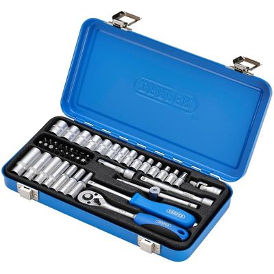 Draper 16365 Metric Socket Set In Metal Case 1/4in Sq. Dr. (45 Piece) per set