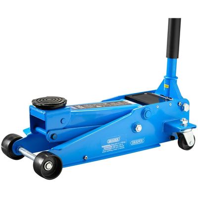 Draper 16407 Heavy Duty Trolley Jack With Twin Pistons 3 Tonne each