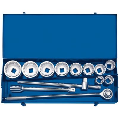 Draper 16441 Metric Socket Set In Metal Case 1in Sq. Dr. (13 Piece) per set