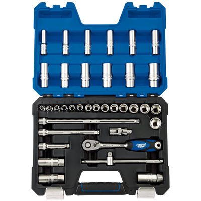Draper Expert 16449 Metric Socket Set 3/8in Sq. Dr. (36 Piece) per set