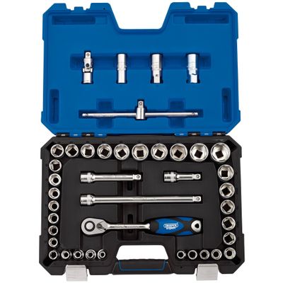Draper Expert 16453 Combined Mm/Af Socket Set 1/2in Sq. Dr. (41 Piece) per set