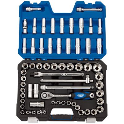 Draper Expert 16456 Mm/Af Combined Socket Set 1/2in Sq. Dr. (63 Piece) per set