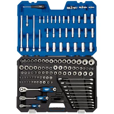 Draper Expert 16460 Mm/Af Combined Socket Set 1/4in 3/8in And 1/2in Sq. Dr. (150 Piece) per kit