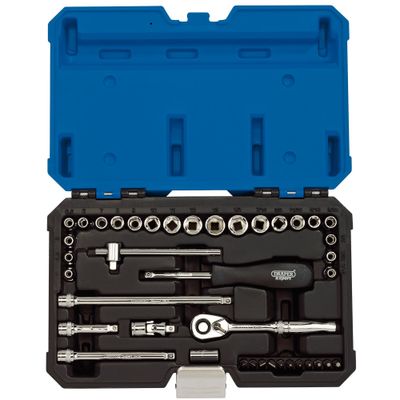 Draper Expert 16464 Combined Mm/Af Socket Set 1/4in Sq. Dr. (40 Piece) per set