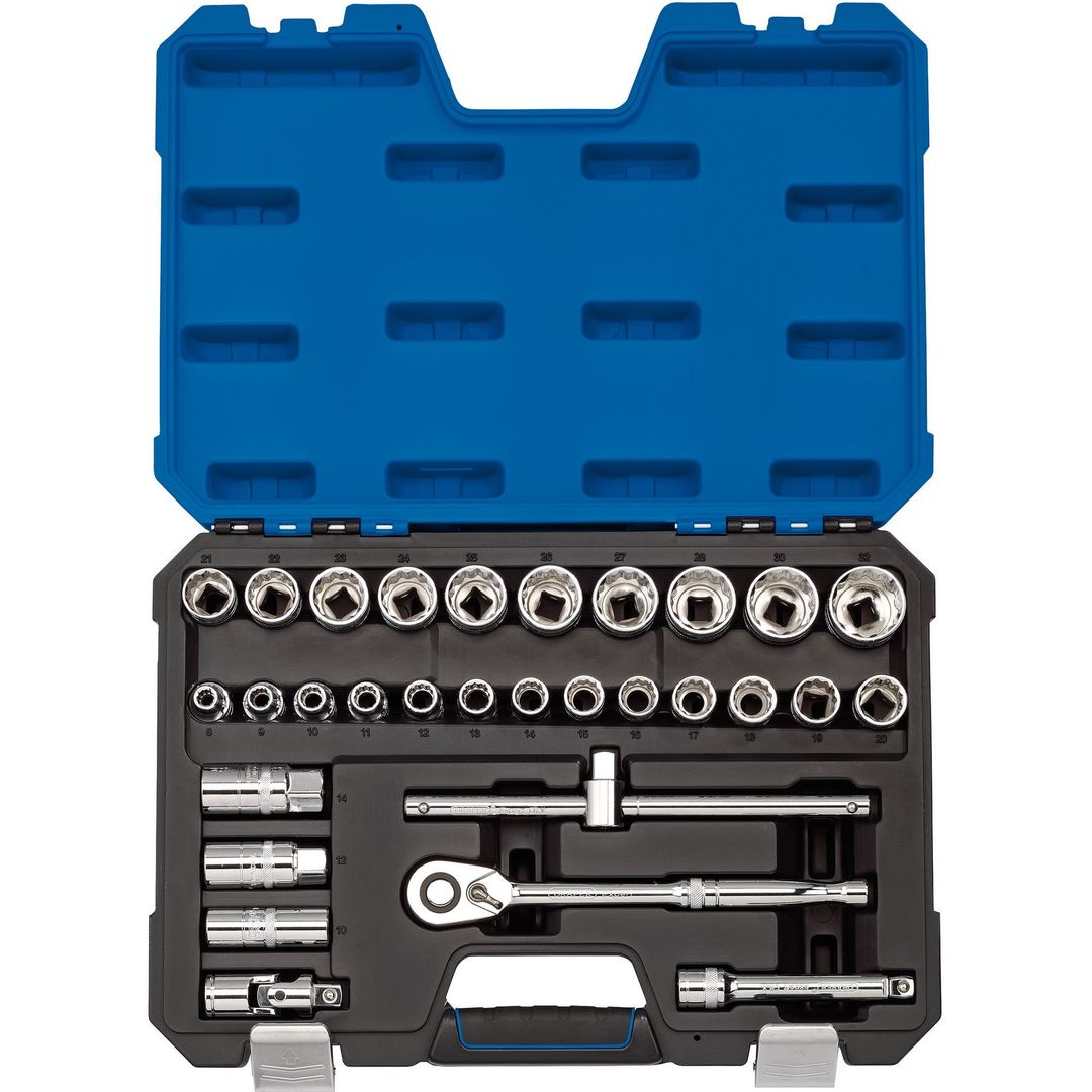 Draper Expert 16466 Metric Socket Set 1/2in Sq. Dr. (30 Piece) per set - Image 1