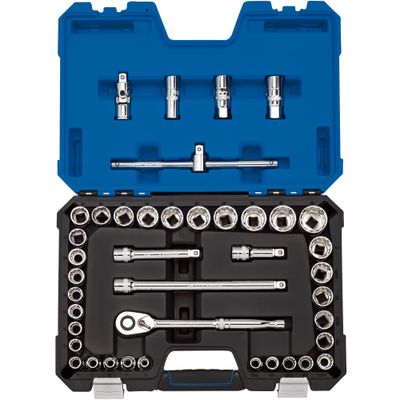 Draper Expert 16467 Mm/Af Combined Socket Set 1/2in Sq. Dr. Blue (41 Piece) per set