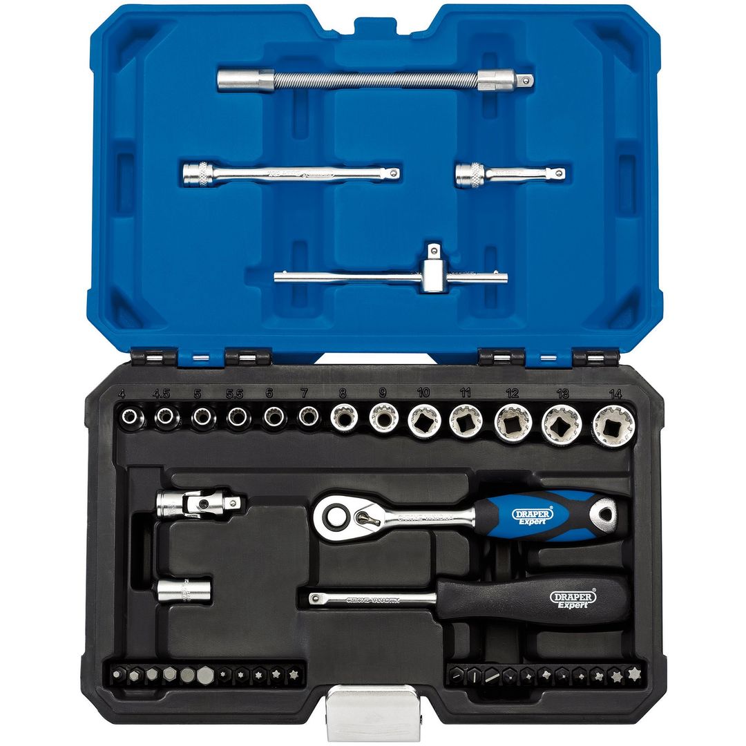 Draper Expert 16479 Multi-Drive® Metric Socket Set 1/4in Sq. Dr. (43 Piece) per set - Image 1