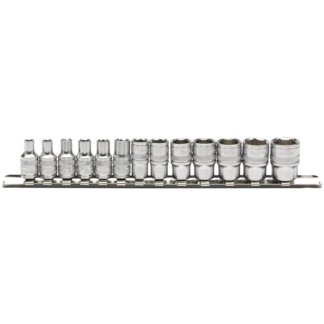 Draper Expert 16487 Metric Socket Set On A Metal Rail 1/4in Sq. Dr. (13 Piece) per set - Image 1