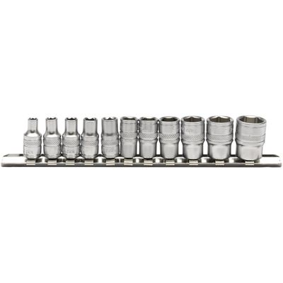 Draper Expert 16488 Imperial Socket Set On A Metal Rail 1/4in Sq. Dr. (11 Piece) per set