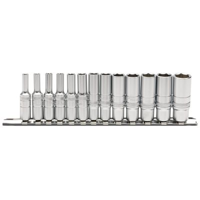 Draper Expert 16490 Deep Metric Socket Set On A Metal Rail 1/4in Sq. Dr. (13 Piece) per set