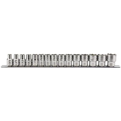 Draper Expert 16496 Metric Socket On A Metal Rail 1/2in Sq. Dr. (15 Piece) per set