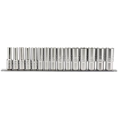 Draper Expert 16499 Metric Deep Socket On A Metal Rail 1/2in Sq. Dr. (15 Piece) per set