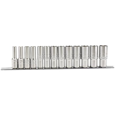 Draper Expert 16500 Imperial Deep Socket On A Metal Rail 1/2in Sq. Dr. (13 Piece) per set