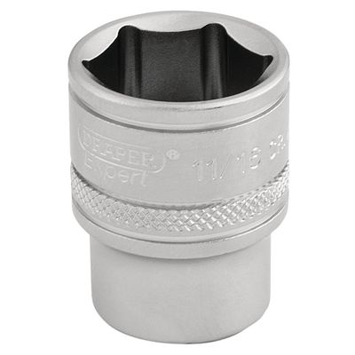 Draper Expert 16573 6 Point Imperial Socket 3/8in Sq. Dr. 11/16in each