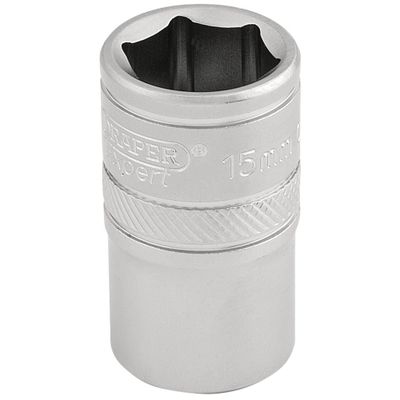 Draper Expert 16605 6 Point Metric Socket 1/2in Sq. Dr. 15Mm each