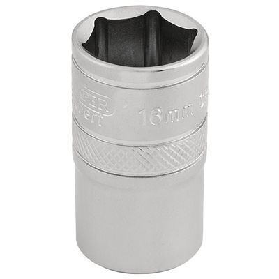 Draper Expert 16606 6 Point Metric Socket 1/2in Sq. Dr. 16Mm each