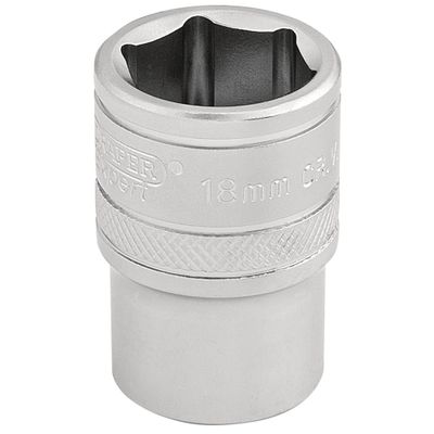 Draper Expert 16608 6 Point Metric Socket 1/2in Sq. Dr. 18Mm each