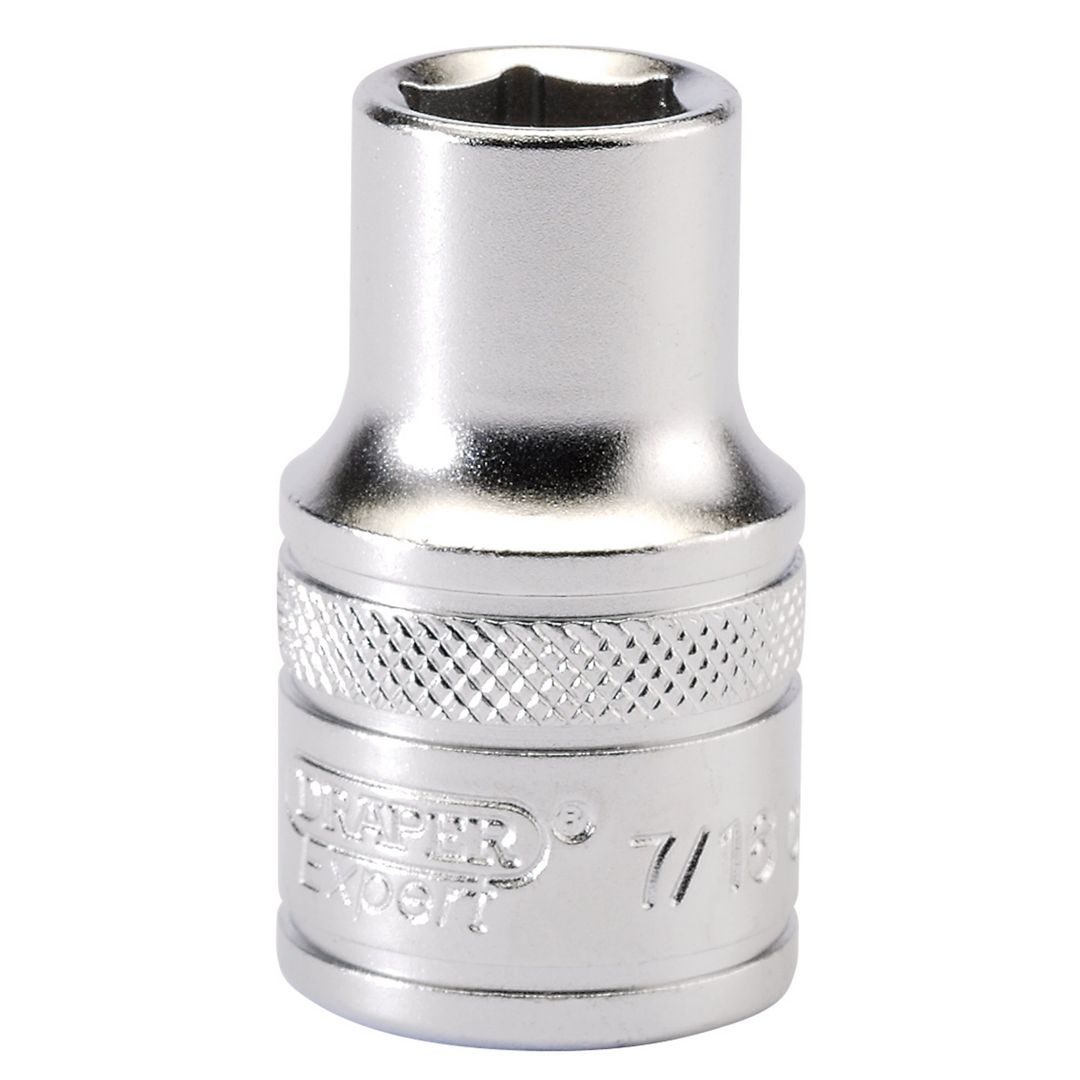 Draper Expert 16625 6 Point Imperial Socket 1/2in Sq. Dr. 7/16in each - Image 1