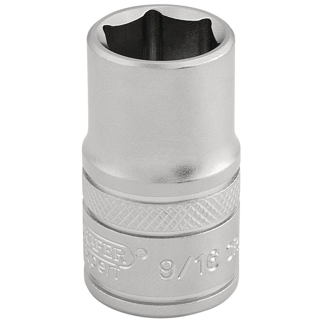 Draper Expert 16627 6 Point Imperial Socket 1/2in Sq. Dr. 9/16in each - Image 1