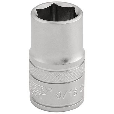 Draper Expert 16627 6 Point Imperial Socket 1/2in Sq. Dr. 9/16in each