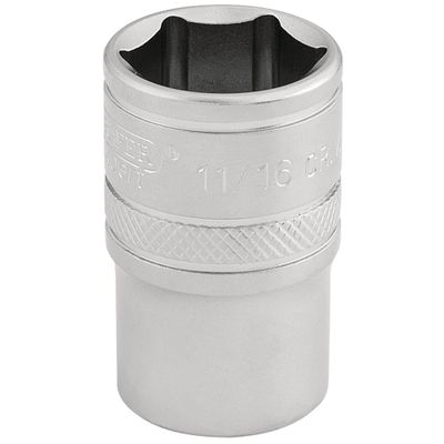 Draper Expert 16630 6 Point Imperial Socket 1/2in Sq. Dr. 11/16in each