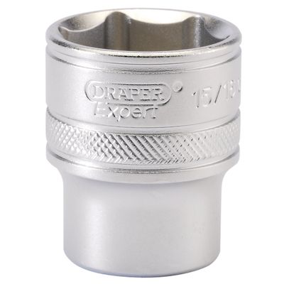 Draper Expert 16633 6 Point Imperial Socket 1/2in Sq. Dr. 15/16in each