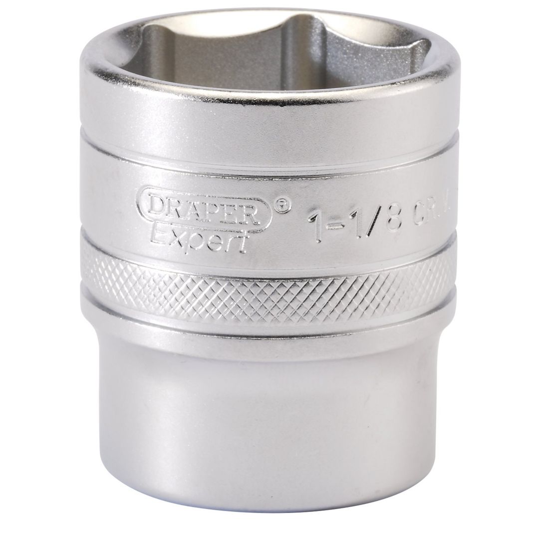 Draper Expert 16636 6 Point Imperial Socket 1/2in Sq. Dr. 1.1/8in each - Image 1