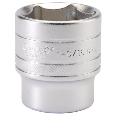 Draper Expert 16638 6 Point Imperial Socket 1/2in Sq. Dr. 1.3/16in each