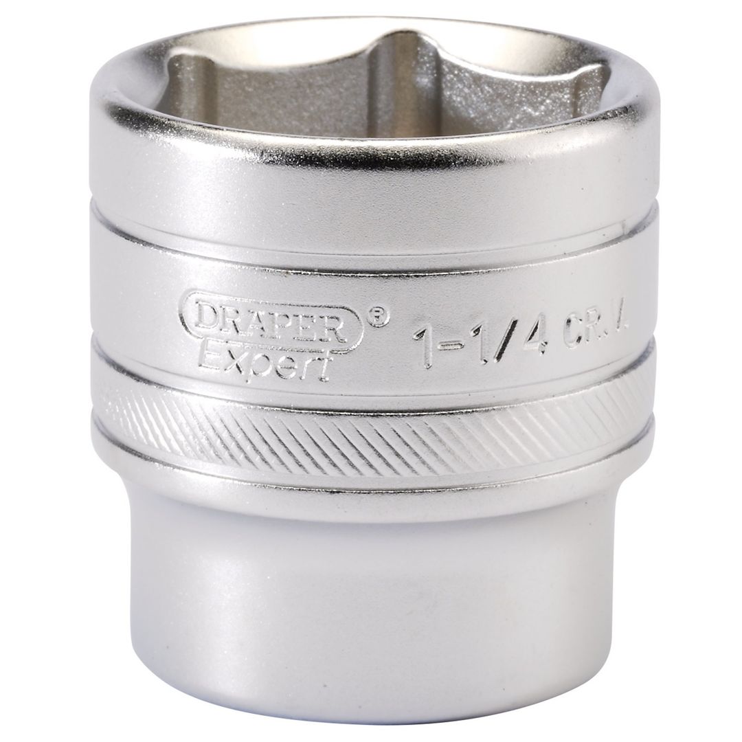 Draper Expert 16639 6 Point Imperial Socket 1/2in Sq. Dr. 1.1/4in each - Image 1