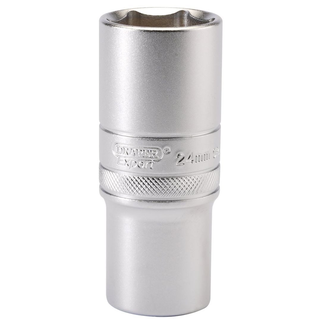 Draper Expert 16655 6 Point Metric Deep Socket 1/2in Sq. Dr. 24Mm each - Image 1