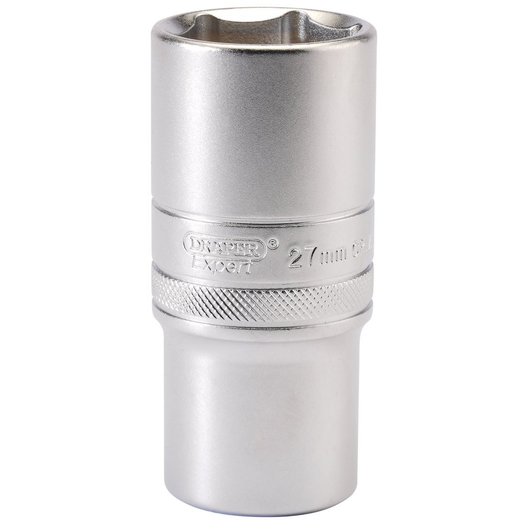 Draper Expert 16657 6 Point Metric Deep Socket 1/2in Sq. Dr. 27Mm each - Image 1