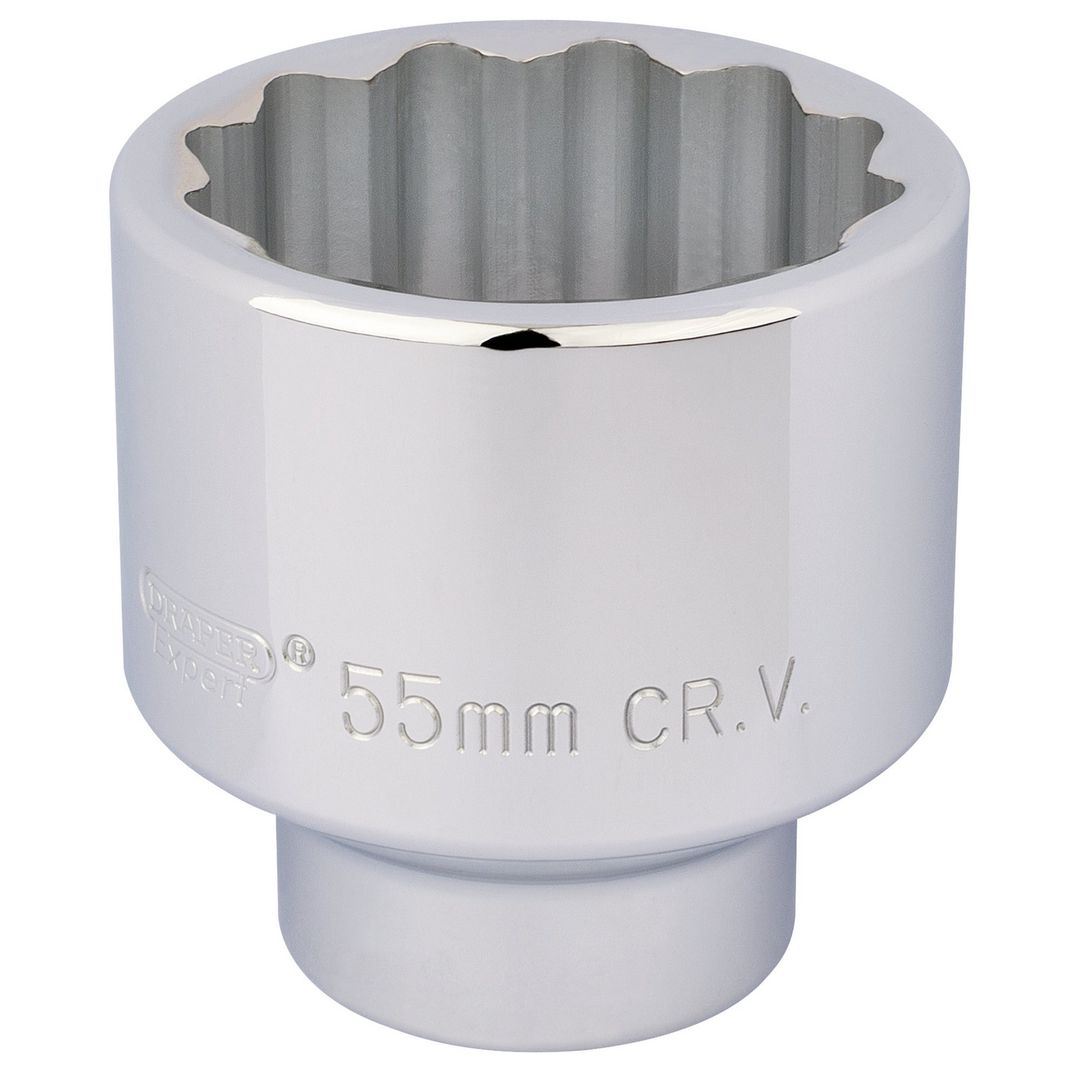 Draper Expert 16708 12 Point Socket 3/4in Sq. Dr. 55Mm each - Image 1
